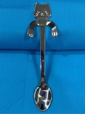 Cat Hanging Cup Spoon - Stainless Steel Beverage Stirrer for Coffee Tea Dessert